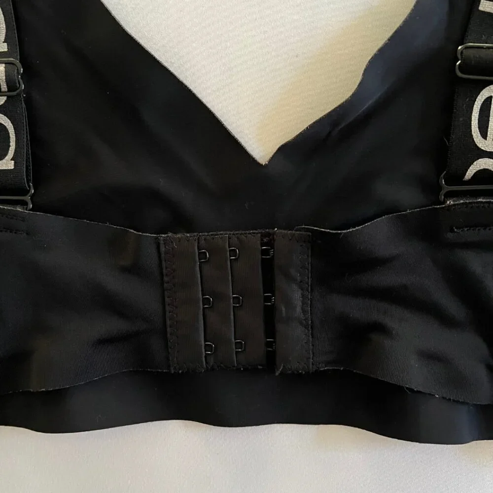 Bebe Logo Black Spandex Sports Bra - Picture 4 of 7
